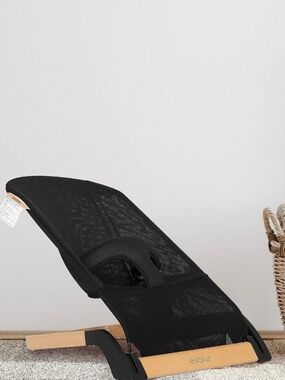 Evolur Koko Black Mesh Baby Bouncer - Breathable Infant Recliner